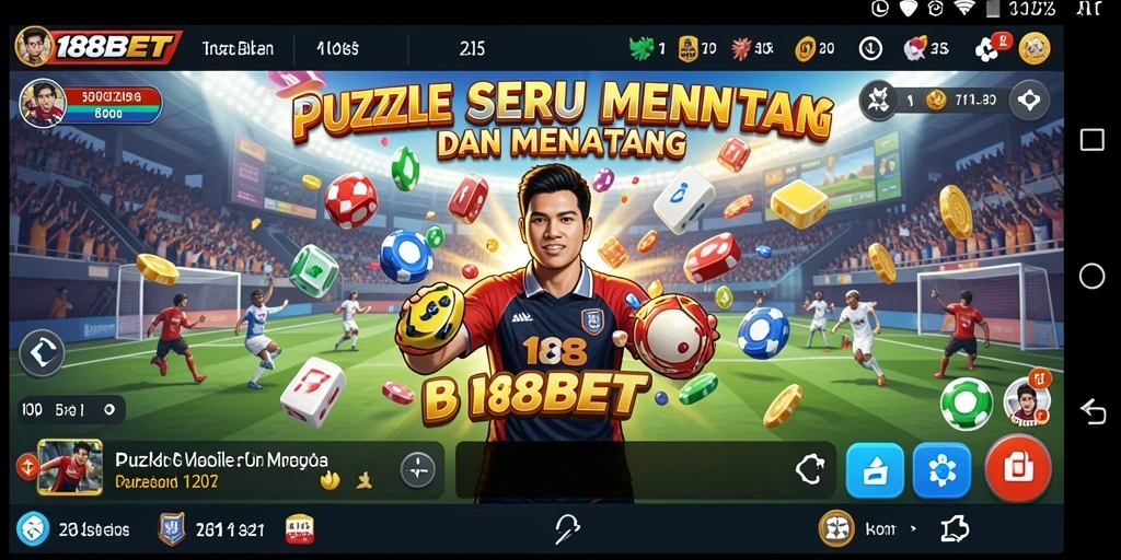 Screenshot utama menampilkan gameplay seru dari 188BET Puzzle.