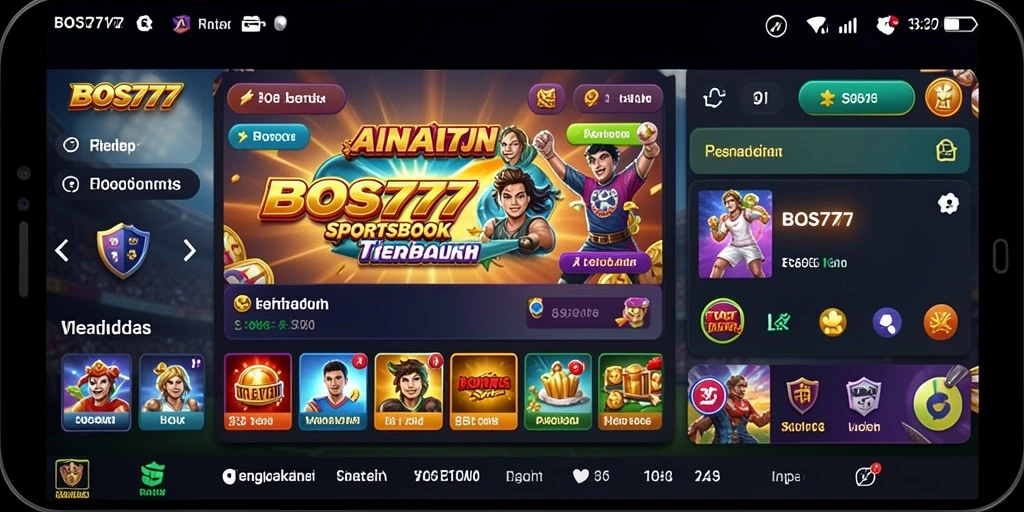 Tampilan screenshot aktivitas taruhan di aplikasi BOS777.