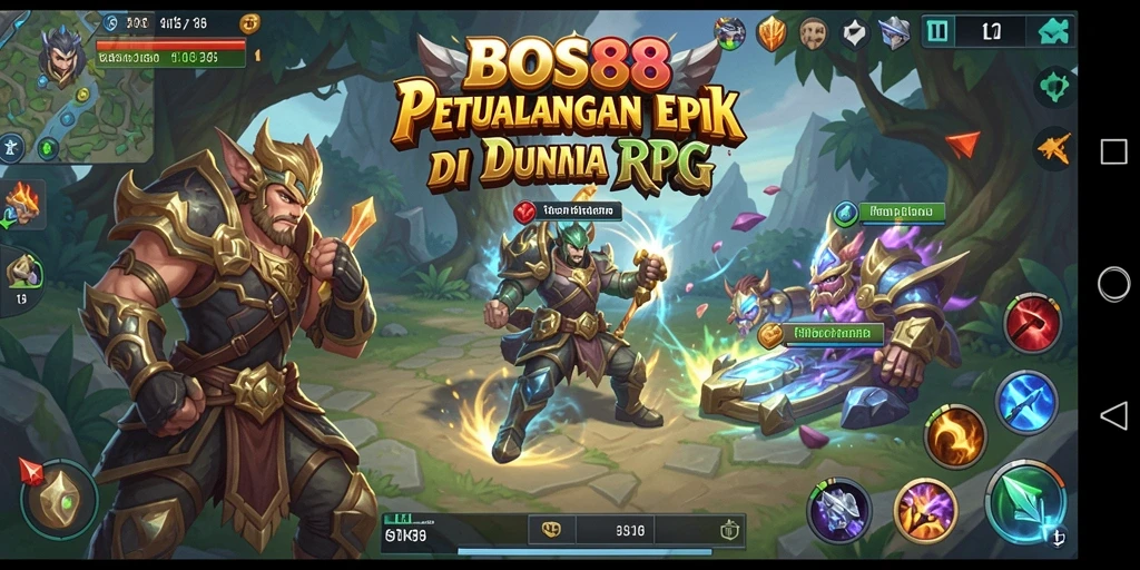 Tangkapan layar BOS88 menampilkan aksi pertempuran epik dalam dunia fantasi.