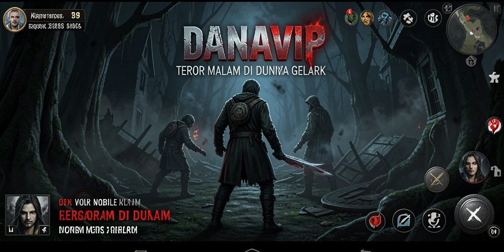 Tangkapan layar menampilkan suasana menyeramkan dalam gameplay DANAVIP.