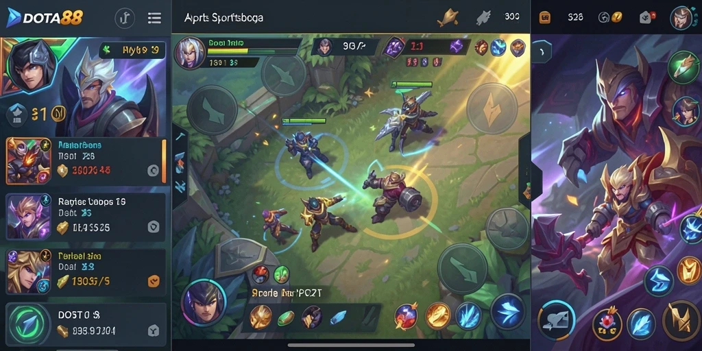 Screenshot DOTA88 menampilkan fitur taruhan olahraga yang menarik.