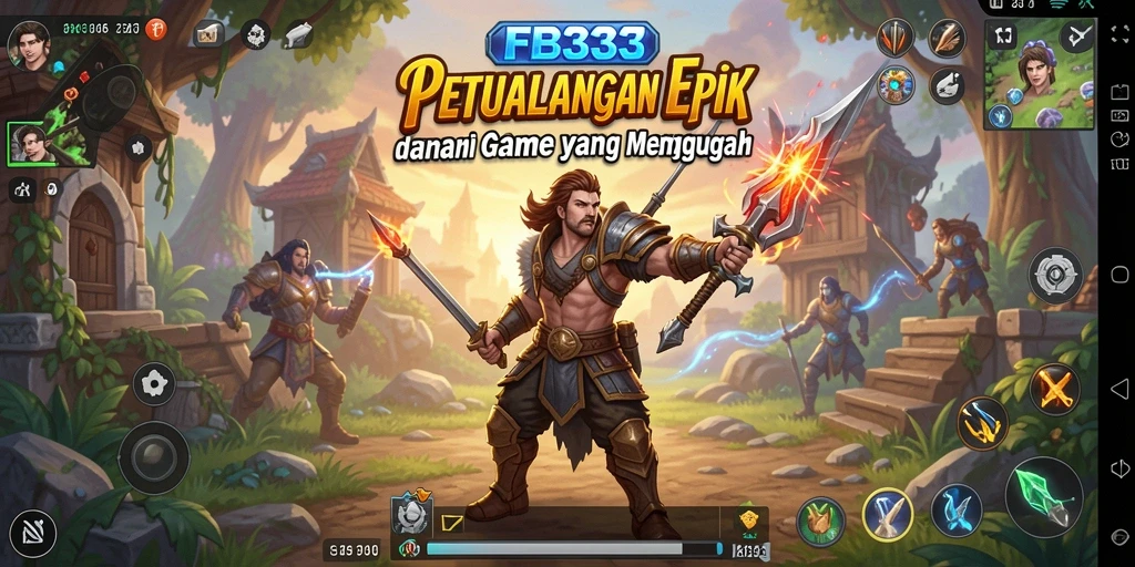 Screenshot utama FB333 menunjukkan gameplay petualangan yang seru dan menakjubkan.