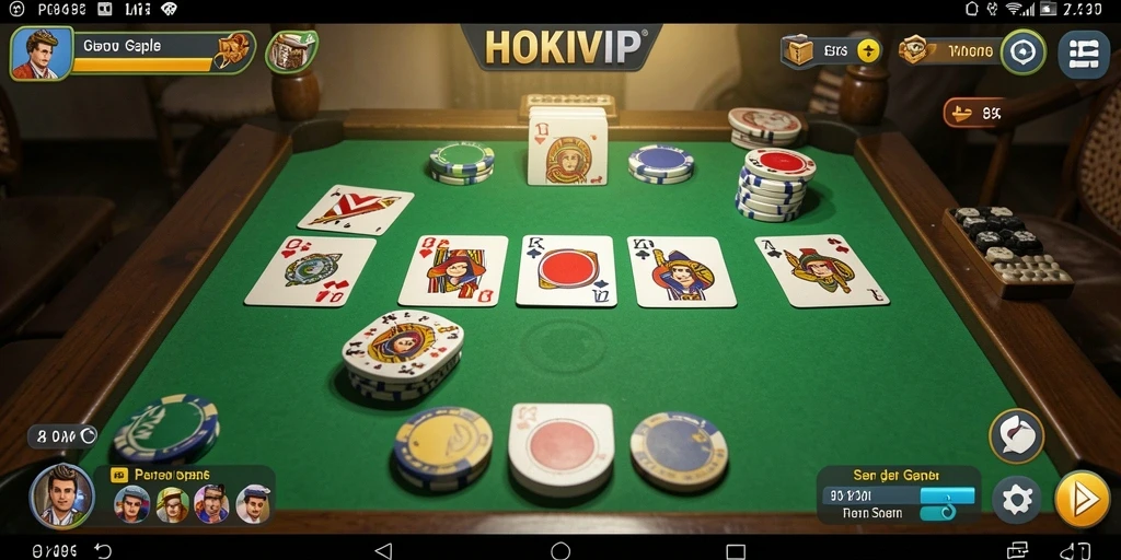 Tampilan gameplay menarik dari HOKIVIP saat bermain Gaple.