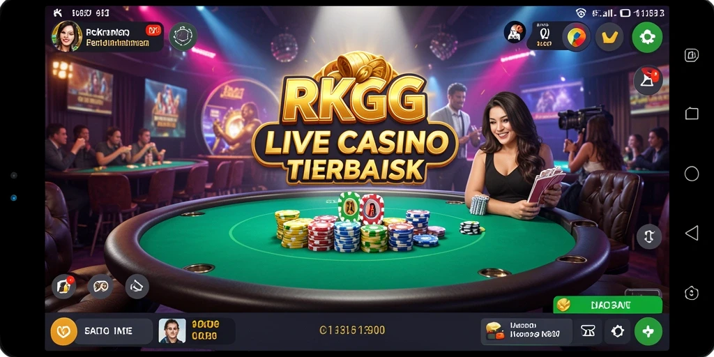 Tampilan menarik dari permainan Live Casino di RKGG.